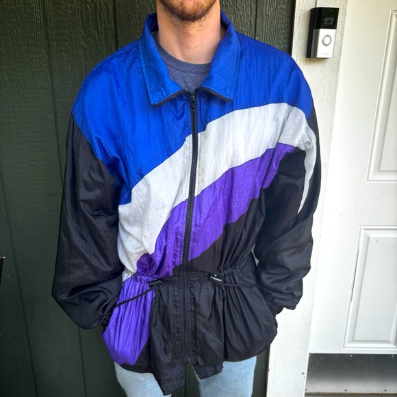 Pro Spirit Windbreaker Jacket | Men’s Large | Retro 90s Style Colorblock - Picture 2 of 8